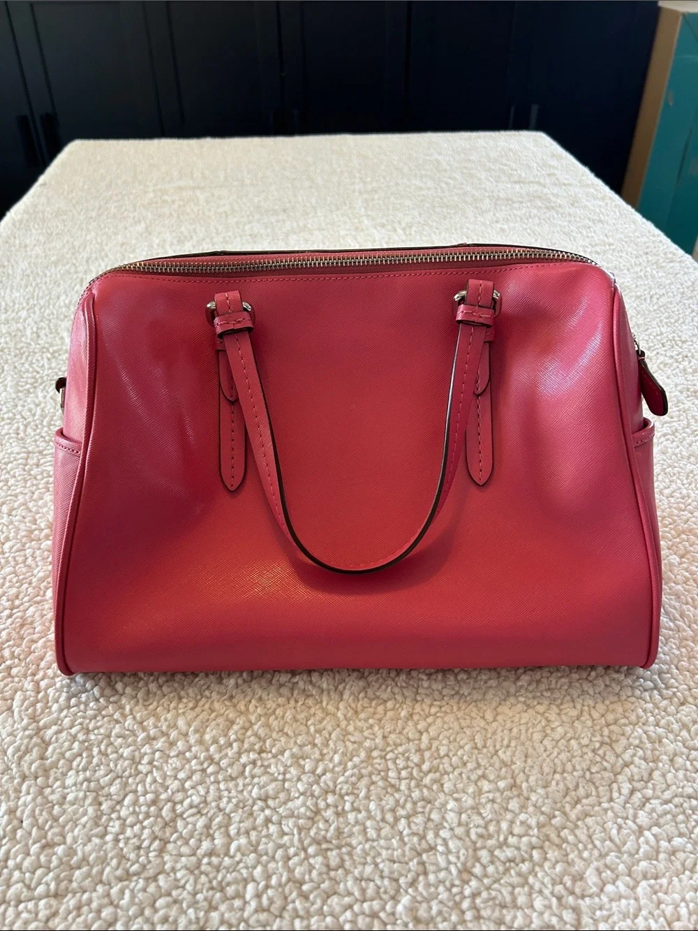 Coach Pink Leather Top-Handle and Crossbody Satchel